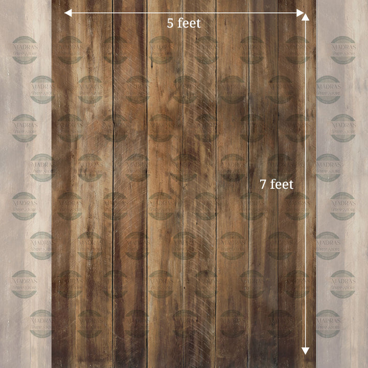 Dark Wood Style#2 - Printed Backdrop - Fabric - 5 by 7 feet | D099