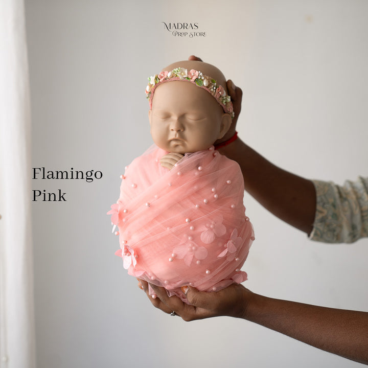 Designer Floral Wrap : Baby Props
