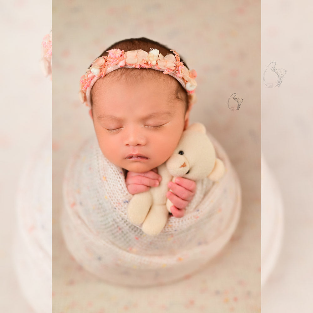 Dotted Bean Bag Wrap Set | Blanket -180 cm Long | Wrap -174 cm Long : Baby Props