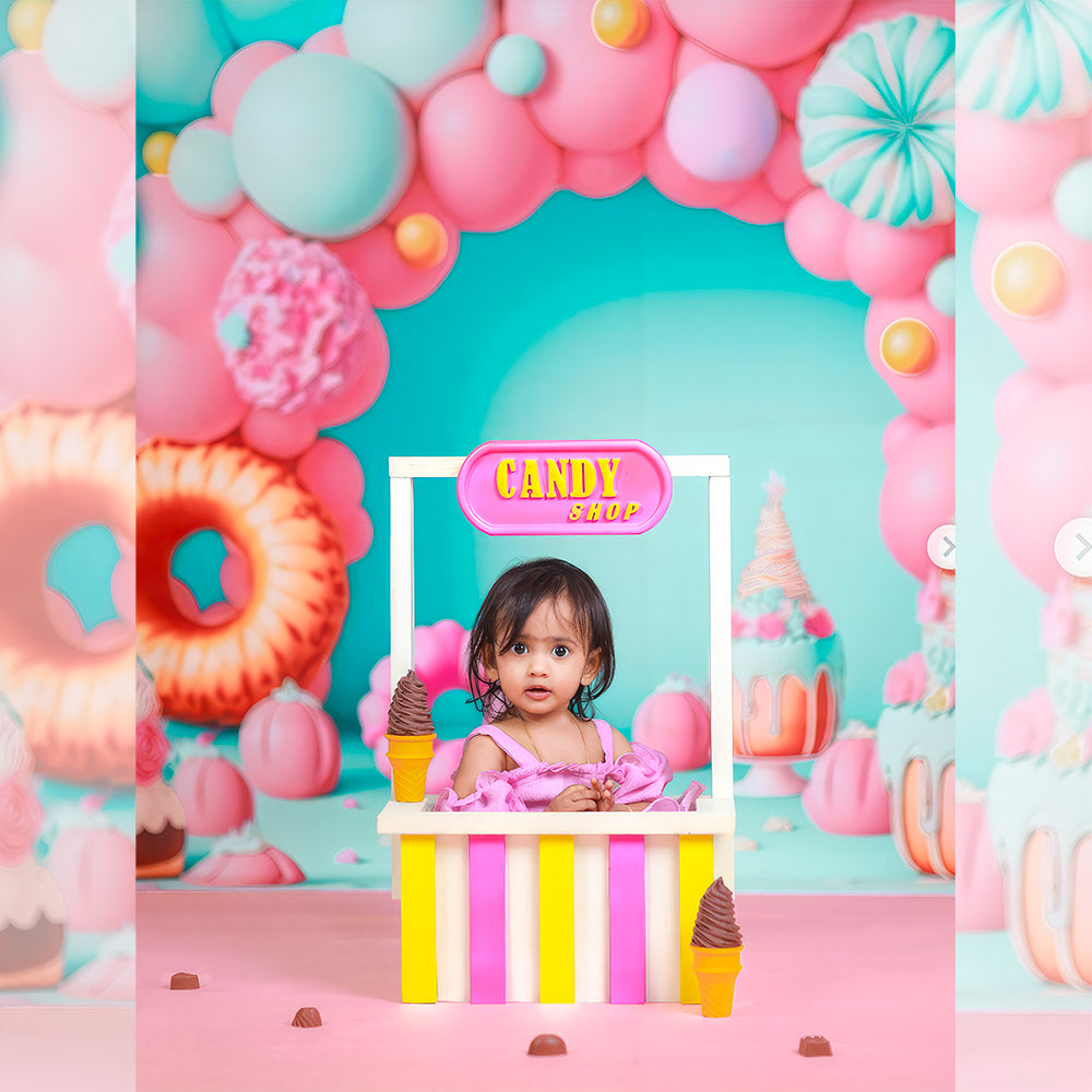Dreamy Candy - Printed Backdrop - Fabric - 5 by 7 feet