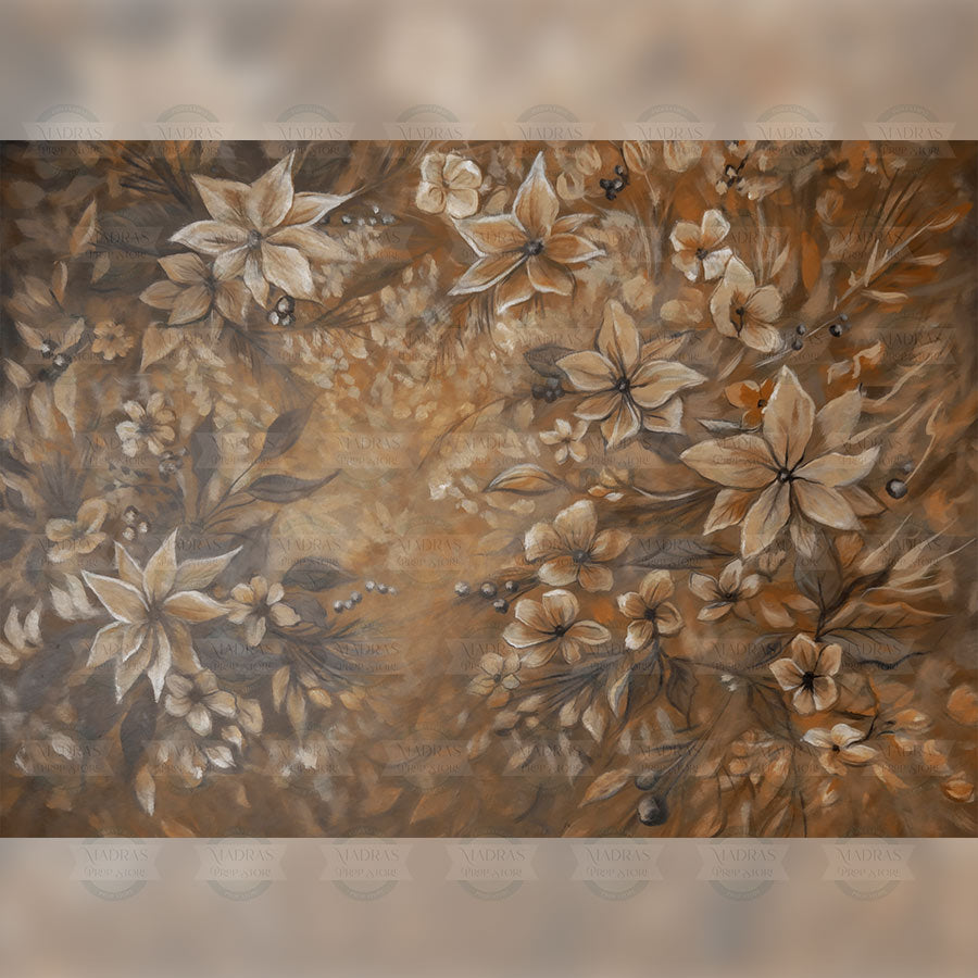 Dusk Floral - Printed Backdrop - Fabric - 5 by 6 feet