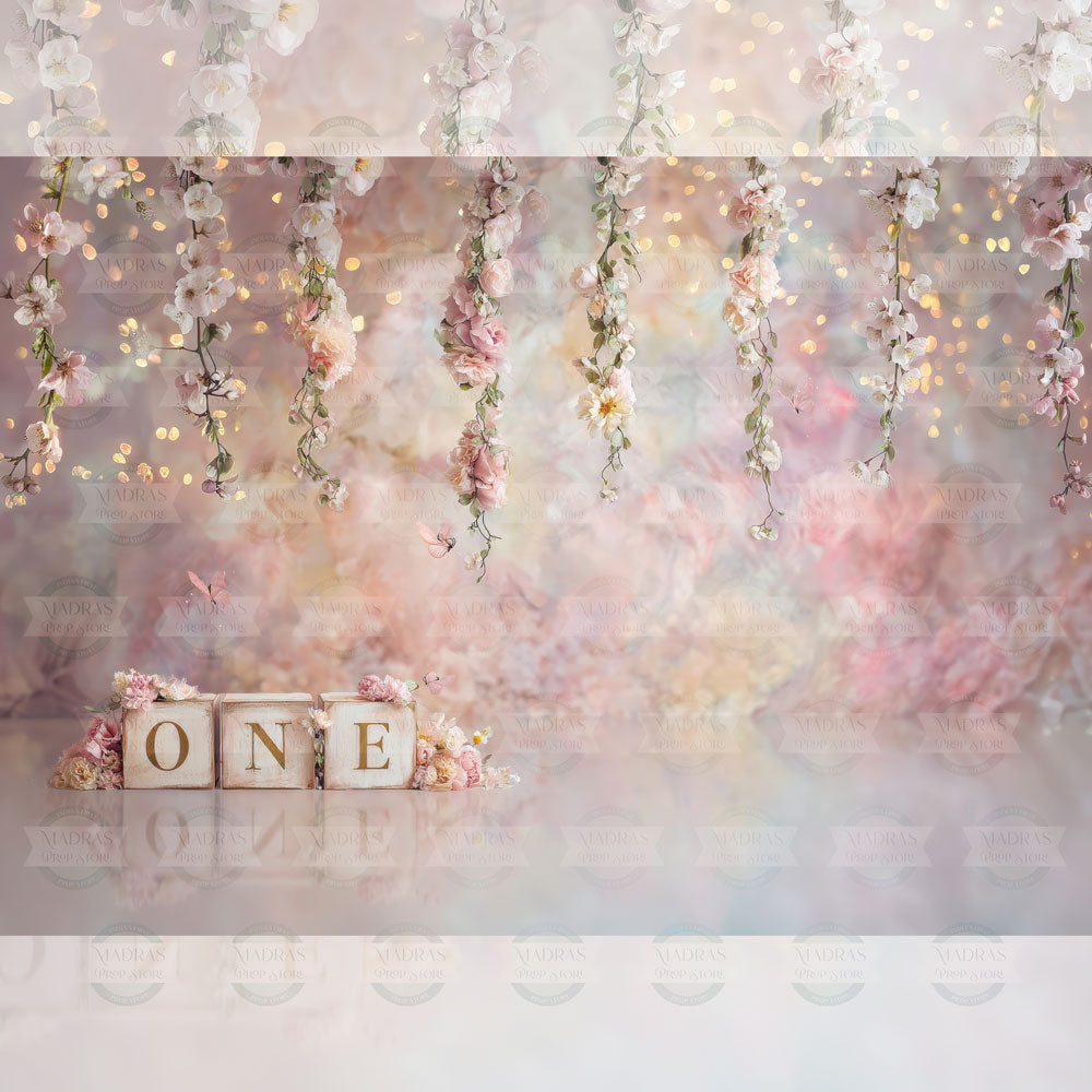 Floral First Wish : Baby Backdrops