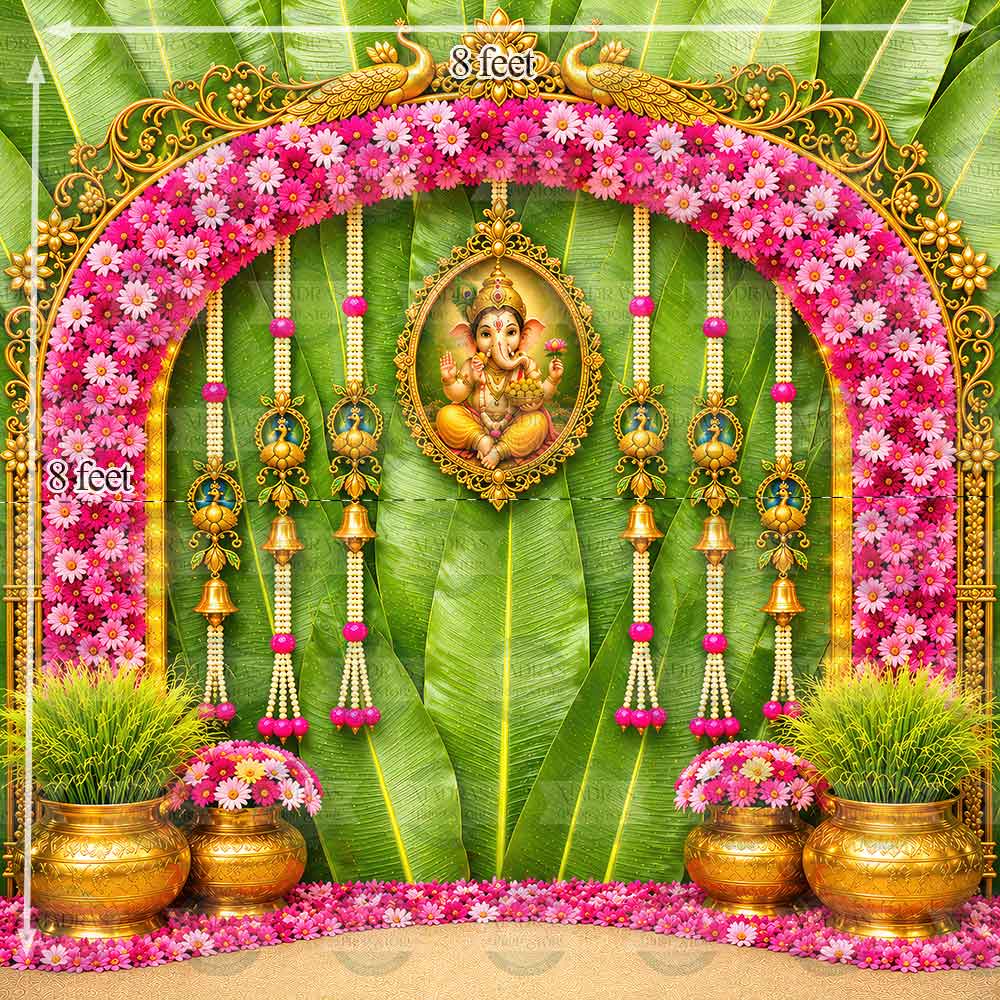 Floral Ganesh Decor : Maternity Backdrops