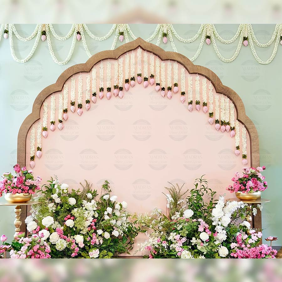 Floral Platform- Printed Backdrop 