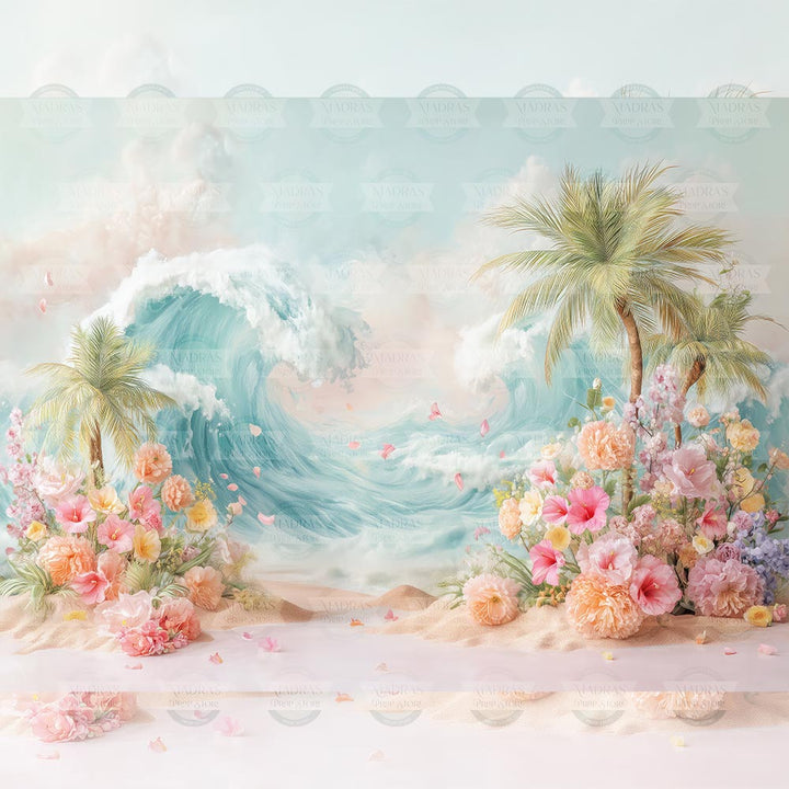 Floral Tide - Baby Printed Backdrops