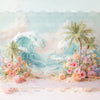Floral Tide - Printed Backdrop - Fabric - 5 by 7 feet