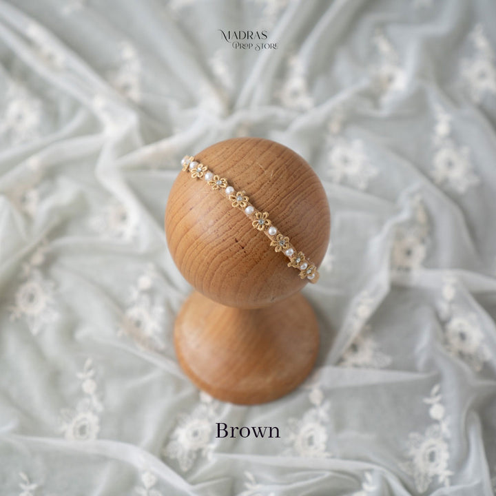 Floral Pearl Headband : Baby Props