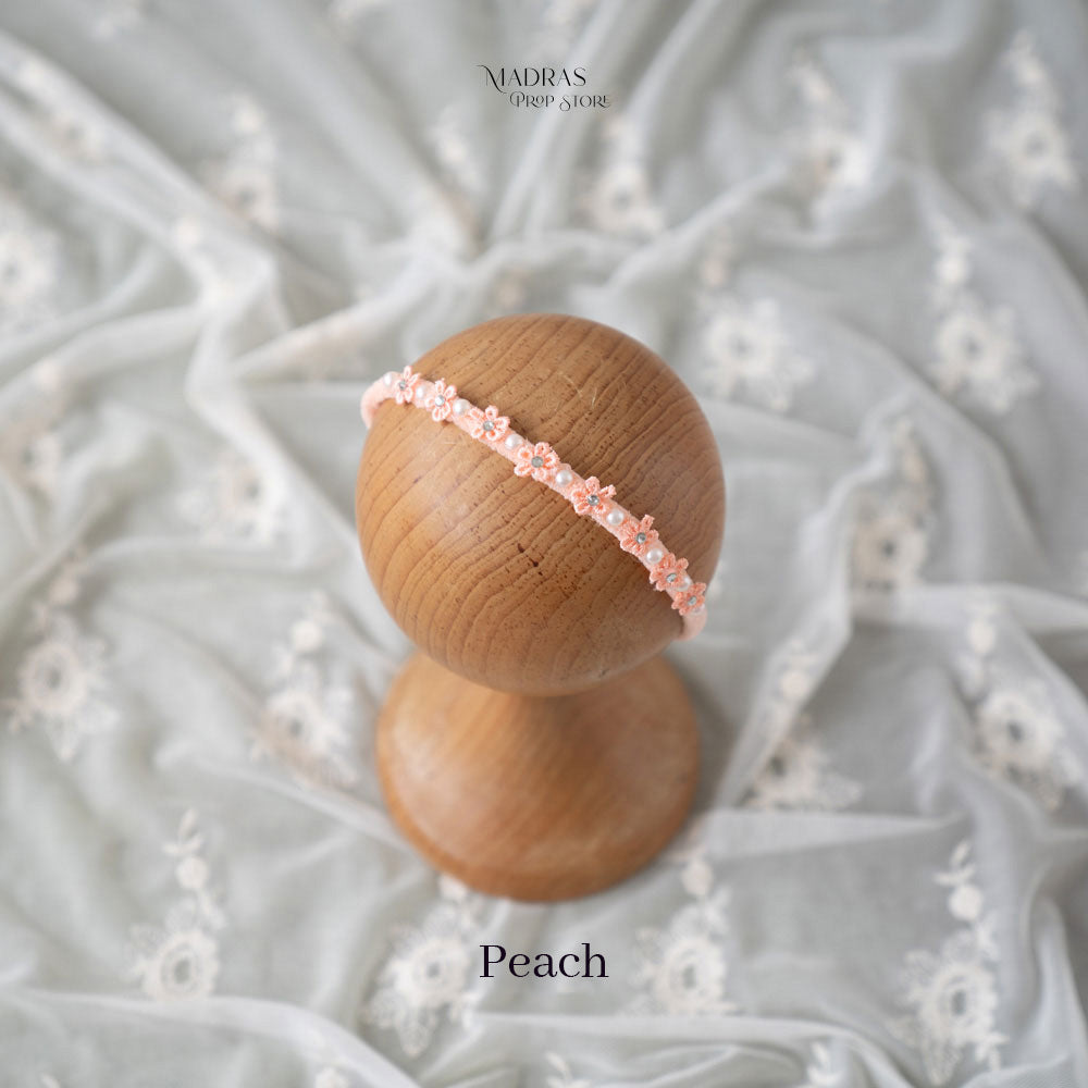 Floral Pearl Headband : Baby Props