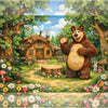 Forest Friends - Printed Backdrop - Fabric - 5 by 7 feet