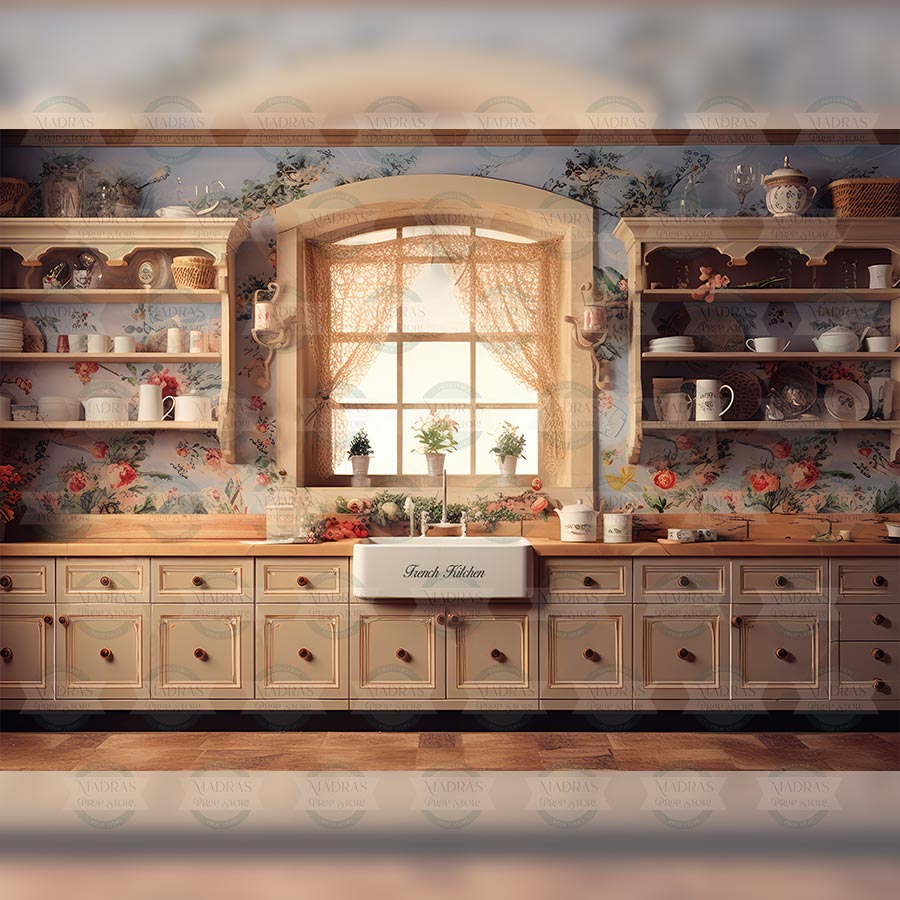 French Kitchen - Baby Printed Backdrops