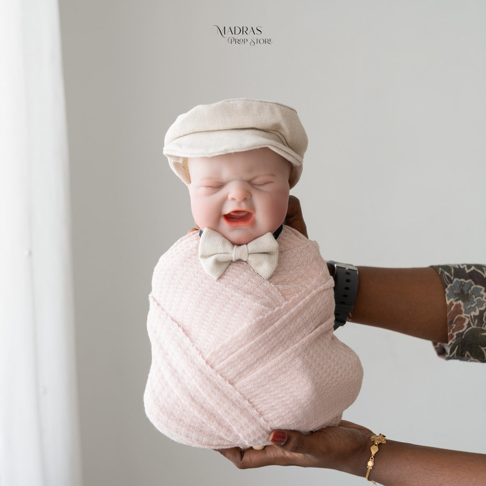 Gentleman Cap + Bow V0.1 | 0 to 3 Months : Baby Props