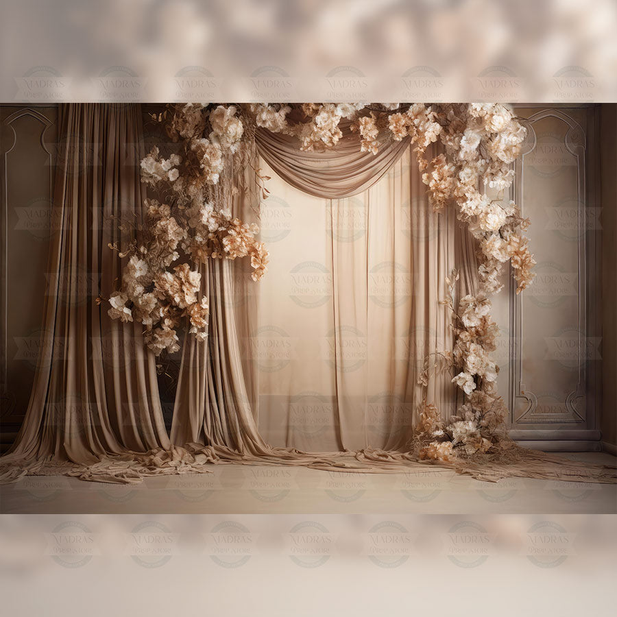Golden Radiance - Printed Backdrop - Fabric - 5 by 7 feet