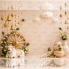 Golden Vrindavan - Printed Backdrop - Fabric - 5 by 7 feet