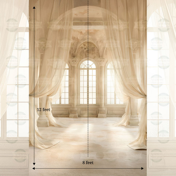 Grace Hall - Printed Backdrop - Fabric - 8 by 12 feet | D836