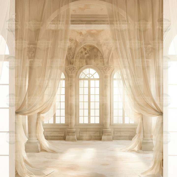 Grace Hall - Printed Backdrop - Fabric - 8 by 12 feet | D836