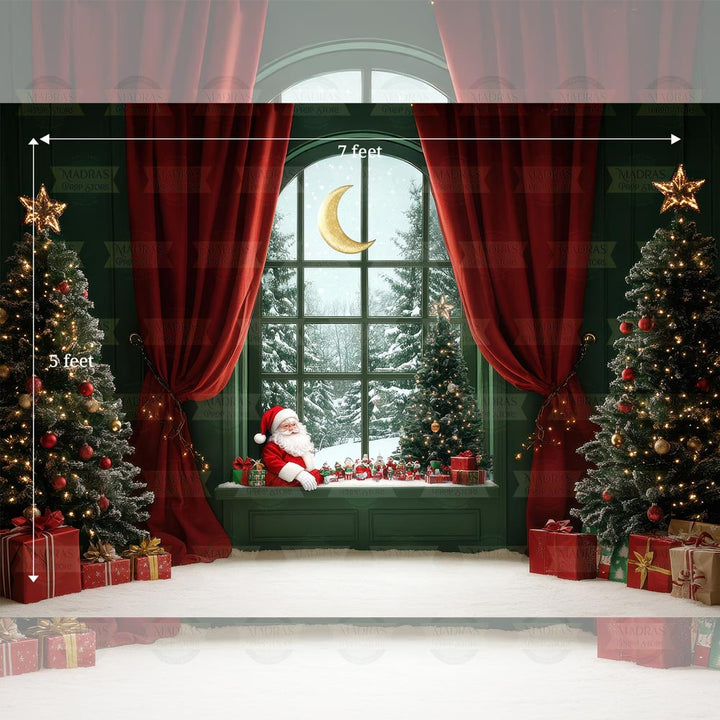 Green Xmas Room : Baby Backdrops