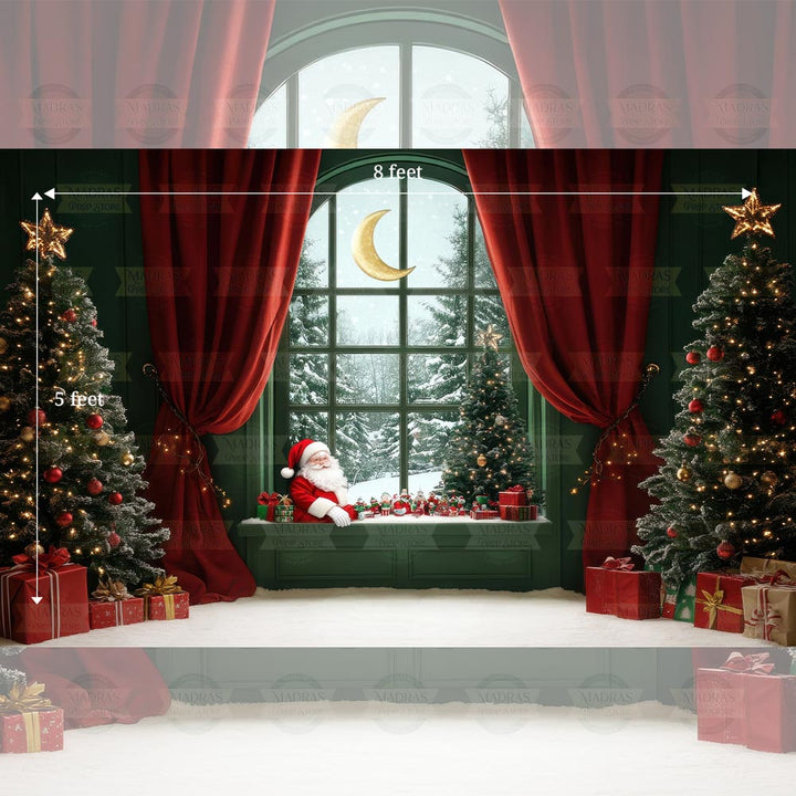 Green Xmas Room : Baby Backdrops