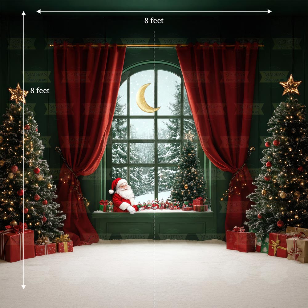 Green Xmas Room : Maternity Backdrops