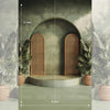 Green Boho - 8 by 12 feet - Backdrop - BLR-0032