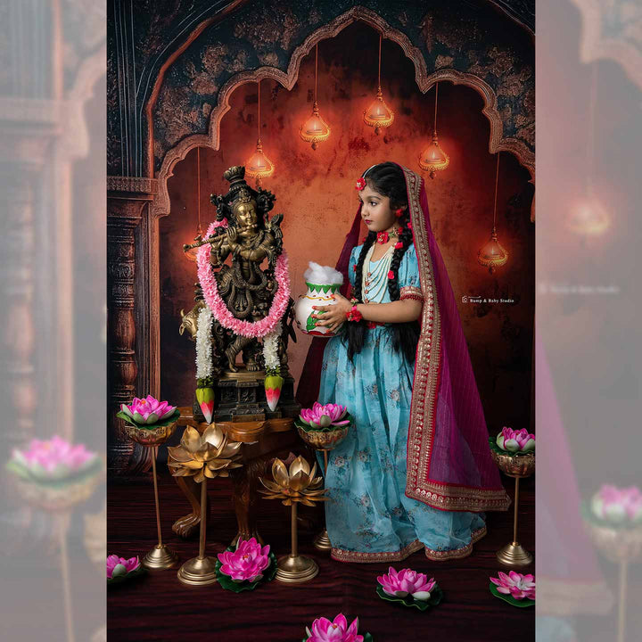 Hanging Diyas : Printed Backdrops