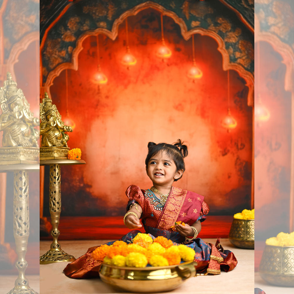 Hanging Diyas : Printed Backdrops