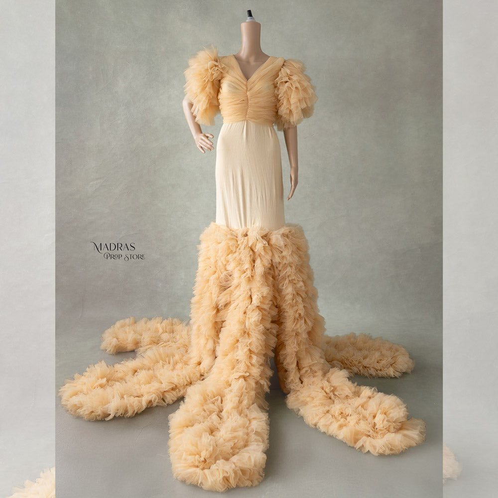 Hazel Gown | Beige : Baby Props