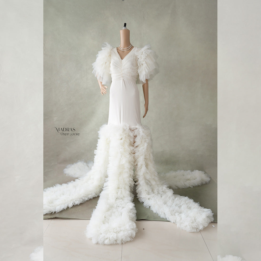 Hazel Gown | White : Baby Props