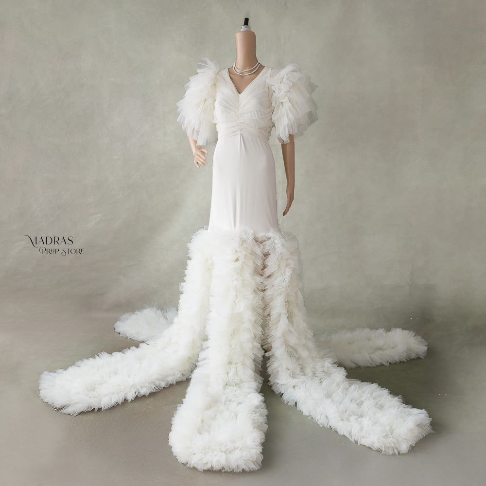 Hazel Gown | White : Baby Props