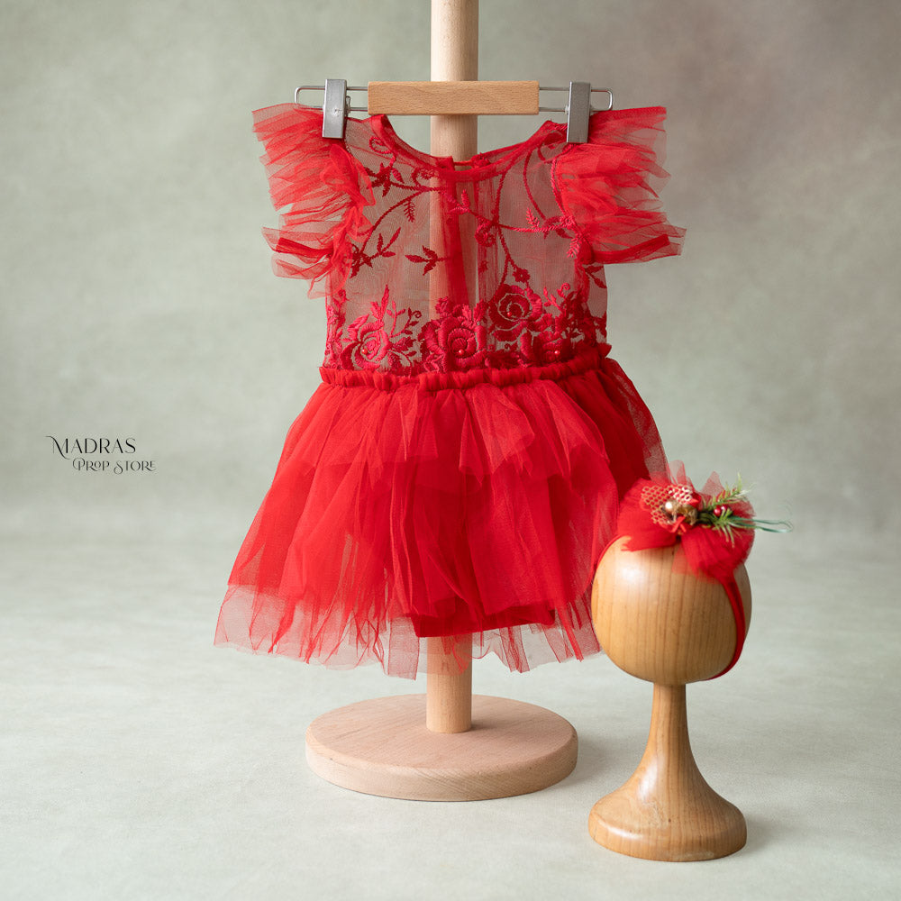 Holly Lace Gown With Headband | 9 to 12 Months : Baby Props