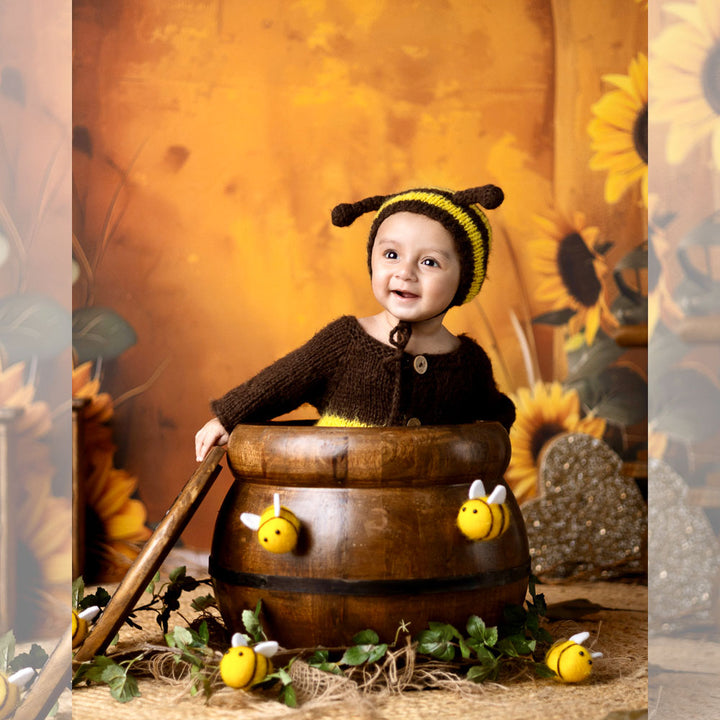 Sunflower Arch - Printed Backdrop - Fabric - 5 by 7 feet