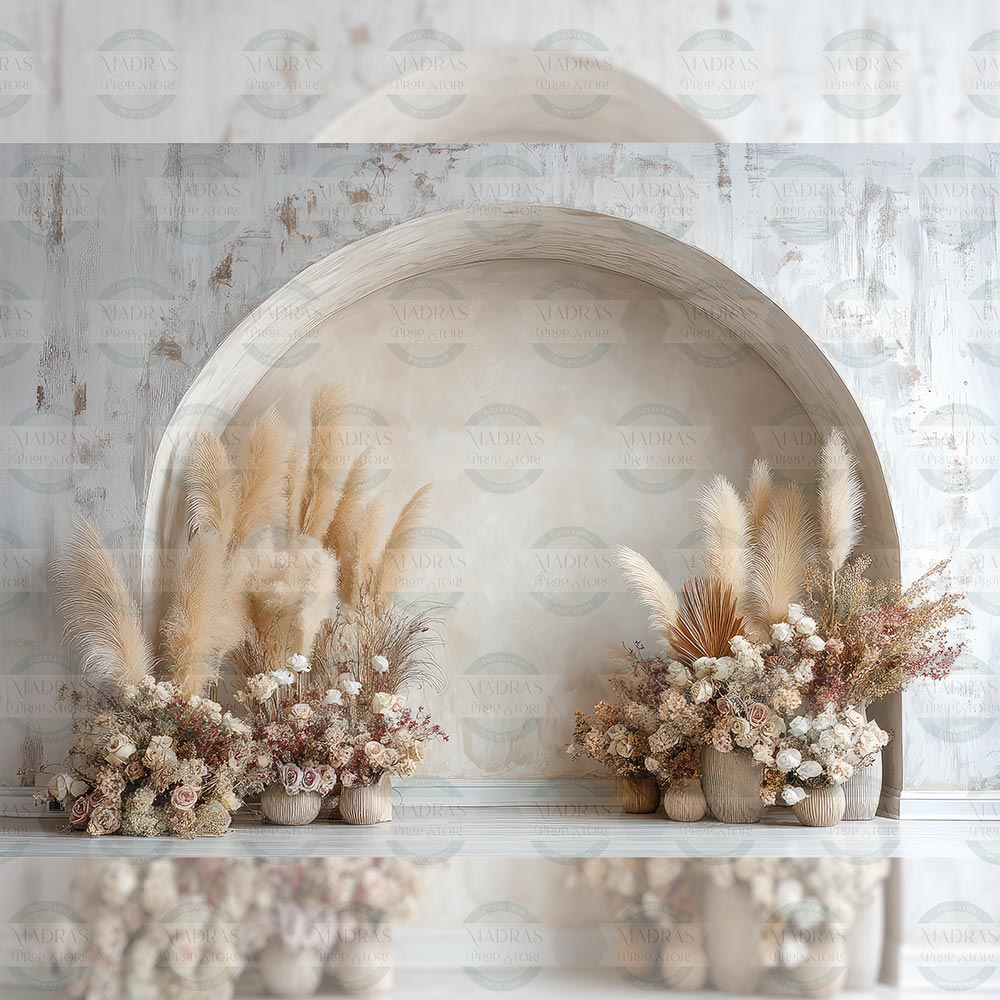 Ivory Pampas Cove : Baby Backdrops