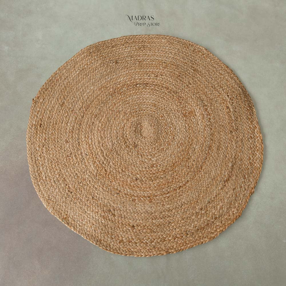 Jute Mat (3 by 3 Feet Round) : Baby Props