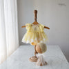 2pc Kumoto Yellow Gown With Cap| Newborn | KM142