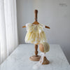 2pc Kumoto Yellow Gown With Cap| Newborn | KM143