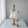 2pc Kumoto White Gown With Cap| Newborn | KM147