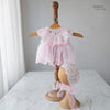2pc Kumoto Pink Gown With Cap| Newborn | KM148