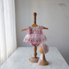 2pc Kumoto Pink Gown With Cap| Newborn | KM149