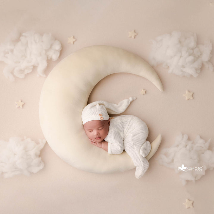 Kumoto White Romper With Sleepy Cap | Newborn | KM004 : Baby Props