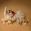 Kumoto Yellow Full Sleeve Romper With Bonnet | Newborn | KM056