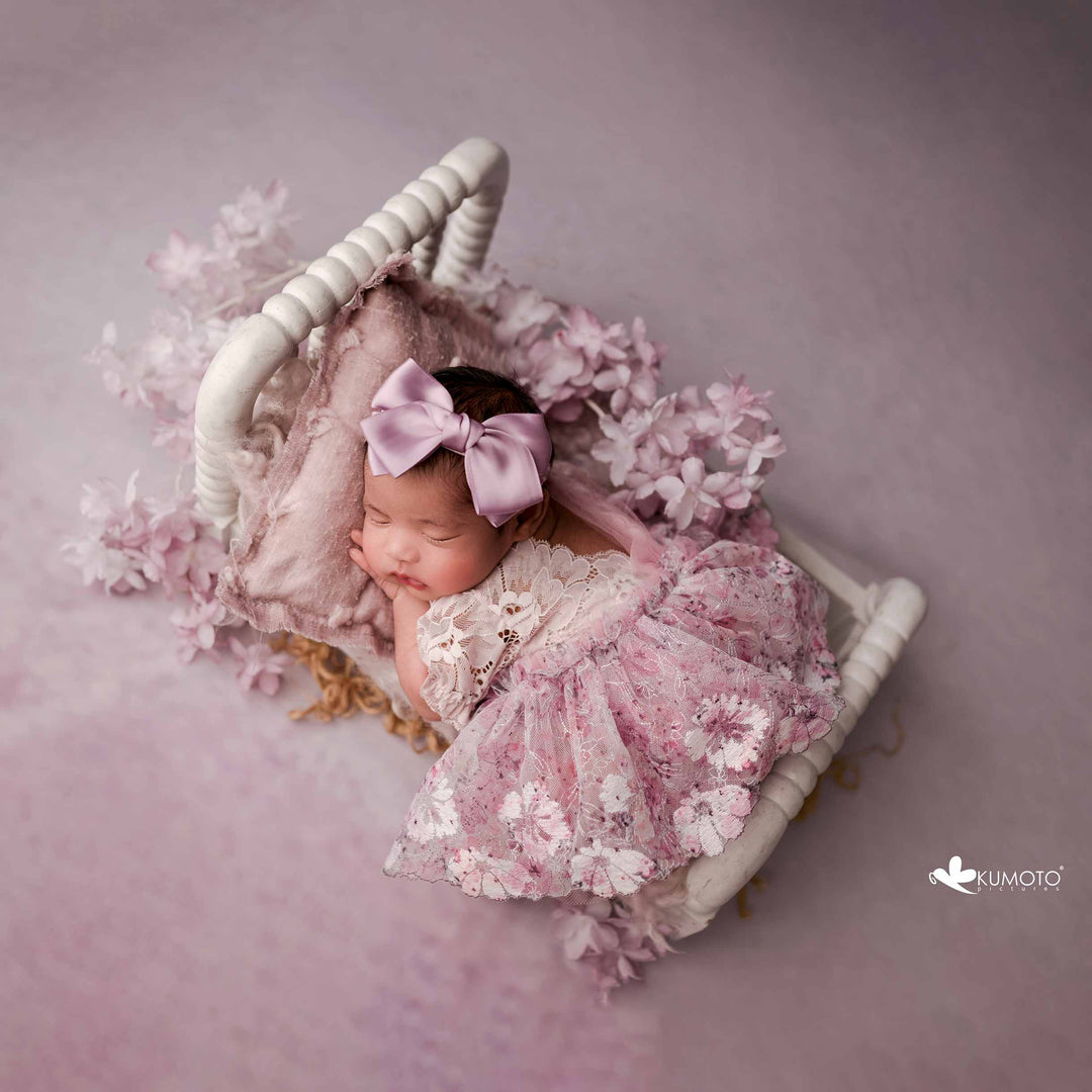 Kumoto Lilac Romper With Bonnet | Newborn | KM040 : Baby Props