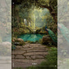 Kanha`s Garden - 8 by 12 feet - Backdrop - BLR-0039