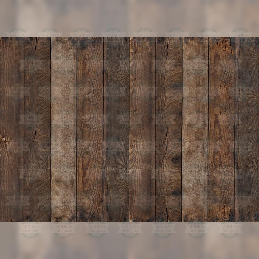 Knotty Wood Many planks - Style #2 - Printed Backdrop - Fabric - 5 by 12 feet