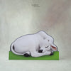 Krishna Theme Cow ( Cutout ) - White | L - 30 * H - 17 Inch (Shipping Extra) - ( Pre - Order )
