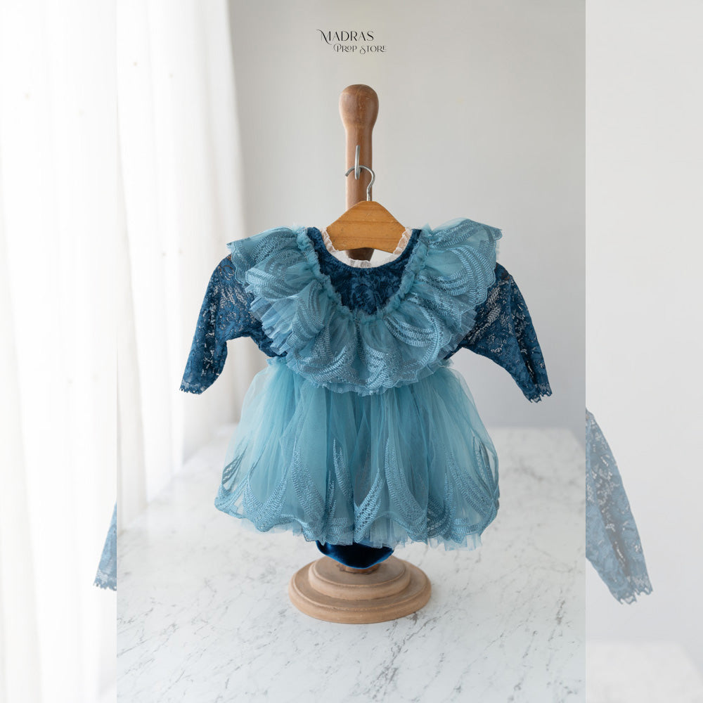 Kumoto Teal Full Sleeve Romper | 1 Year | KM069 : Baby Props