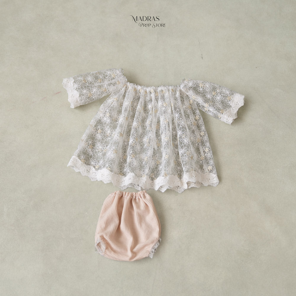 Kumoto White Outfit | 1 Year | KM067 : Baby Props