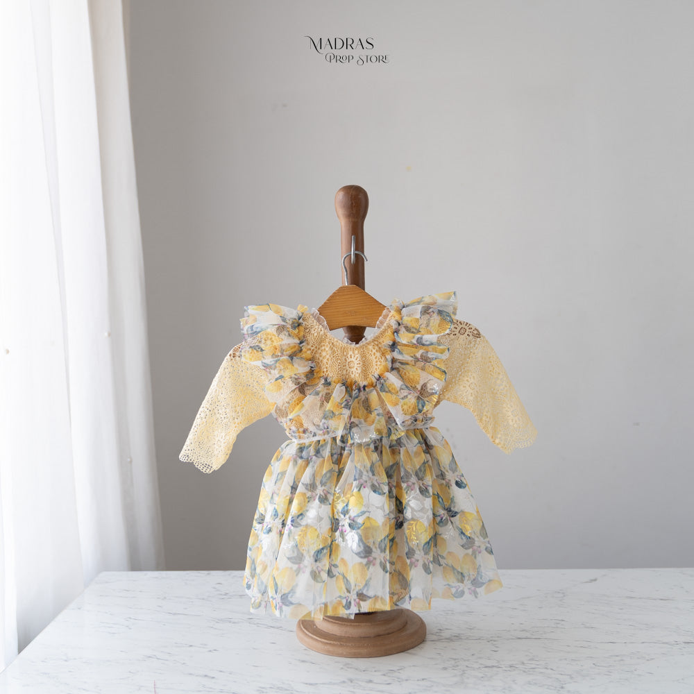 Kumoto Yellow Full Sleeve Gown | 1 Year | KM077 : Baby Props