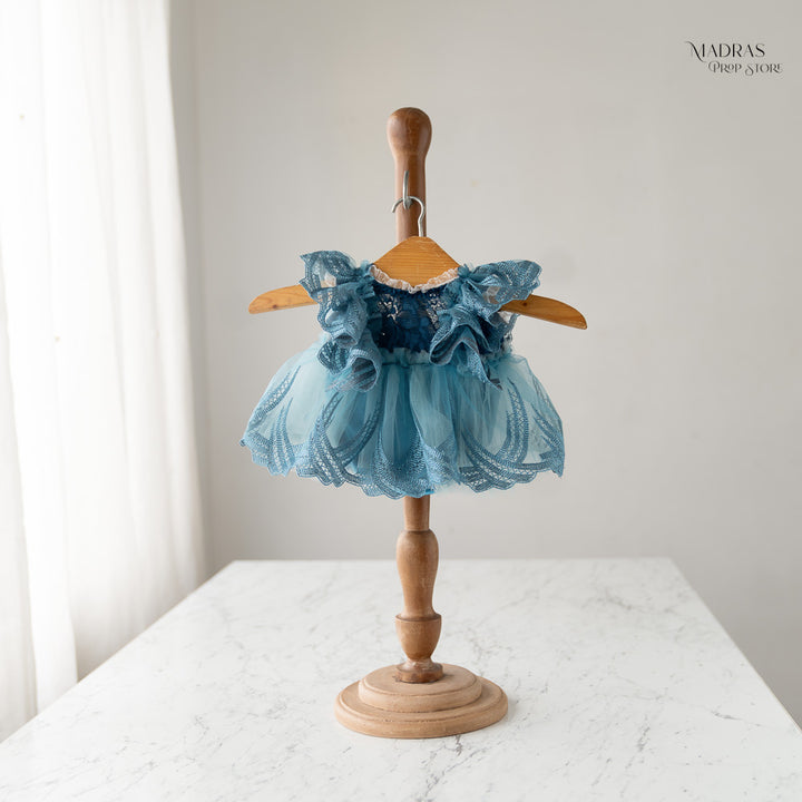 Kumoto Teal Sleeveless Romper | Newborn | KM057 : Baby Props