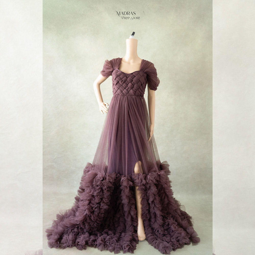 Lattice Gown | Grape : Maternity Outfit