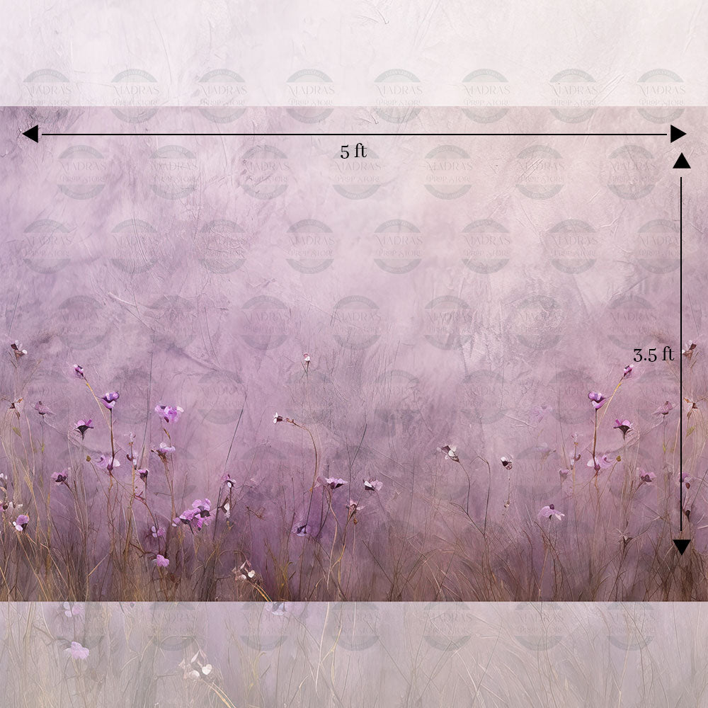 Lavender Fields  - Printed Backdrop - Fabric - 3.5 by 5 feet