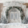 Let It Snow - Printed Backdrop - Fabric - 8 by 8 Feet